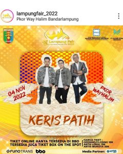 Read more about the article Hadir di Lampung Fair Tiket 20 Ribu, Kerispatih: See You Lampung