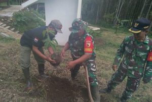 Read more about the article Babinsa Kare bersama Warga Lakukan Penghijauan di Kawasan Hutan Lindung