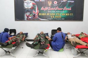 Read more about the article Meriahkan Hari Juang TNI AD Ke-77, Kodim 0806/Trenggalek Gelar Baksos Donor Darah