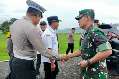 You are currently viewing Tinjau Pengamanan Natura, Dandim Pacitan Sambut Kedatangan Tim Dari Polda Jatim