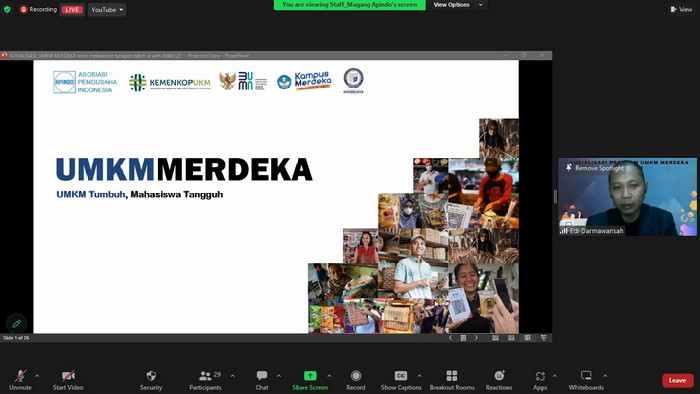 Read more about the article Direktorat MBKM IIB Darmajaya – Apindo Lampung Sosialisasi Magang UMKM Merdeka Batch 3