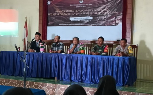 You are currently viewing 3 Pilar Desa Depok Hadiri Pelantikan dan Pengambilan Sumpah Petugas Pantarlih