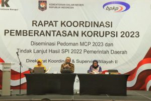 Read more about the article Sekdaprov Lampung Menghadiri Rakor Pemberantasan Korupsi Diseminasi Pedoman MCP dan Tindak Lanjut Rekomendasi Hasil Survei Penilaian Integritas