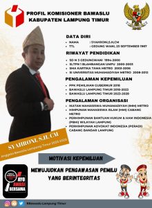 Read more about the article Dua Priode Anggota Bawaslu Lamtim, Ini Profil Syahroni