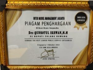 Read more about the article Pj. Bupati Tulangbawang Raih Penghargaan The Best Leader Public Service