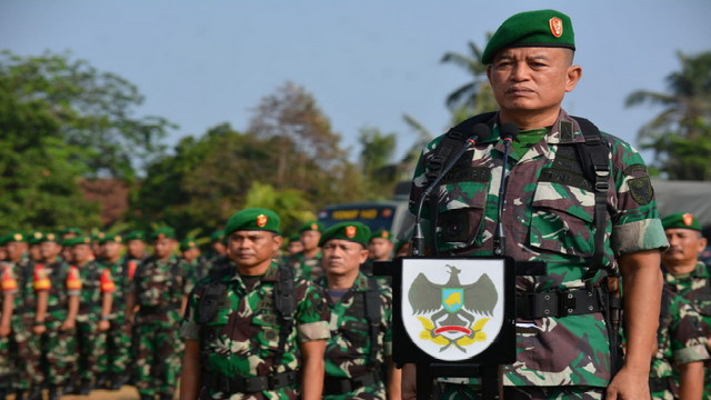 Read more about the article Korem 043/Gatam Laksanakan Apel Gelar Pasukan Kesiapan Pangamanan Pemilu 2024