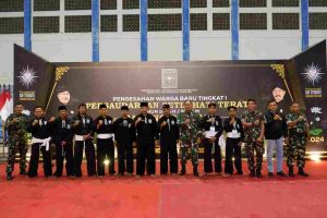 Read more about the article Pastikan Berjalan Aman, Dandim 0801/Pacitan Hadiri Pengesahan Warga Baru TK I PSHT Cabang Pacitan