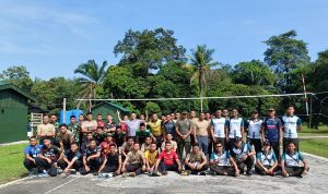 Read more about the article Satgas Yonzipur dan TDM Gelar Olahraga Bersama