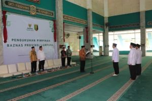 Read more about the article Pj Gubernur Lampung Kukuhkan Pimpinan BAZNAS Provinsi Lampung Periode 2024-2027