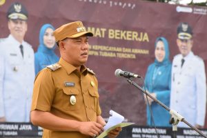 Read more about the article Perdana Pimpin Apel, Wabup Nadirsyah Tekankan Disiplin dan Kerjasama ASN Tubaba