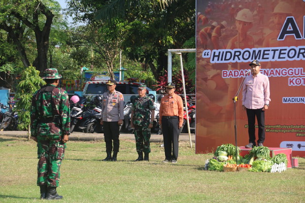 You are currently viewing Kasdim 0803/Madiun Hadiri Apel Kesiapsiagaan Bencana