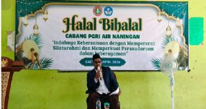 Read more about the article ‎Pererat Tali Silaturahmi, PGRI Kecamatan Air Naningan Gelar Halal Bihalal