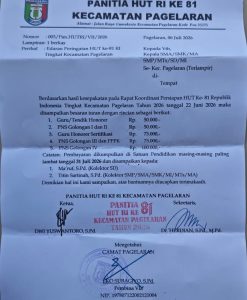 Read more about the article Viral Surat Edaran Pungutan HUT RI KE-81 Kemerdekaan Tuai Sorotan