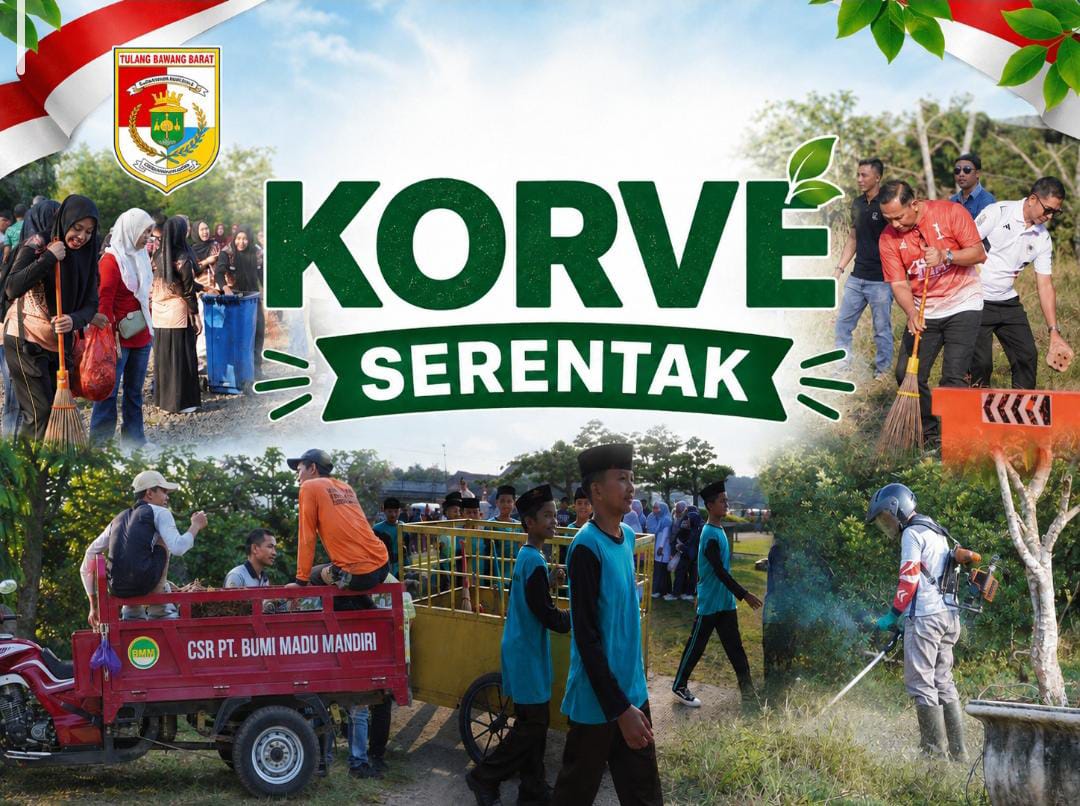You are currently viewing Pemkab Tubaba Gelar Korve Serentak Sambut HUT ke-81 RI