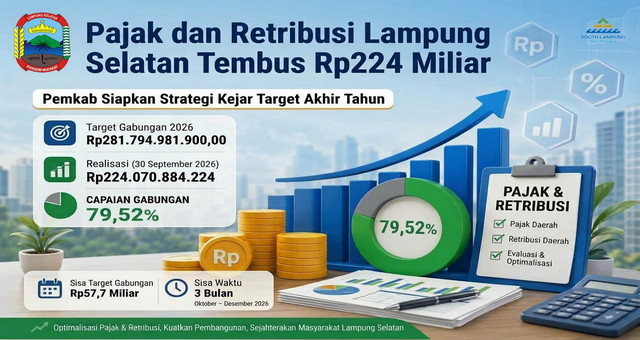 You are currently viewing Pajak dan Retribusi Lampung Selatan Tembus Rp224 Miliar