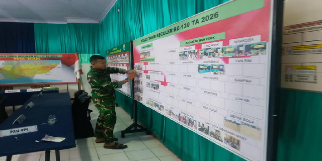 You are currently viewing Tak Hanya Bekerja di Lapangan, Serda Raihan Juga Belajar Tugas Sebagai Bintara Administrasi di Posko TMMD