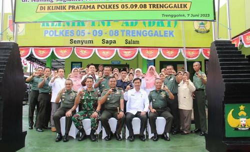 You are currently viewing Dandim 0806 dan Dandenkesyah Madiun Dukung Survei Akreditasi Klinik Pratama Polkes 05.09.08 Trenggalek