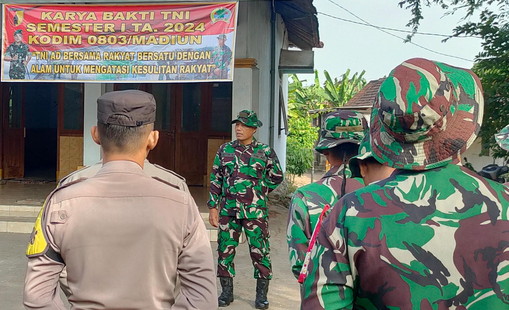 You are currently viewing Gelar Karya Bhakti Semester I TA 2024, Kodim Madiun Renovasi Musholla Al Mushokheh
