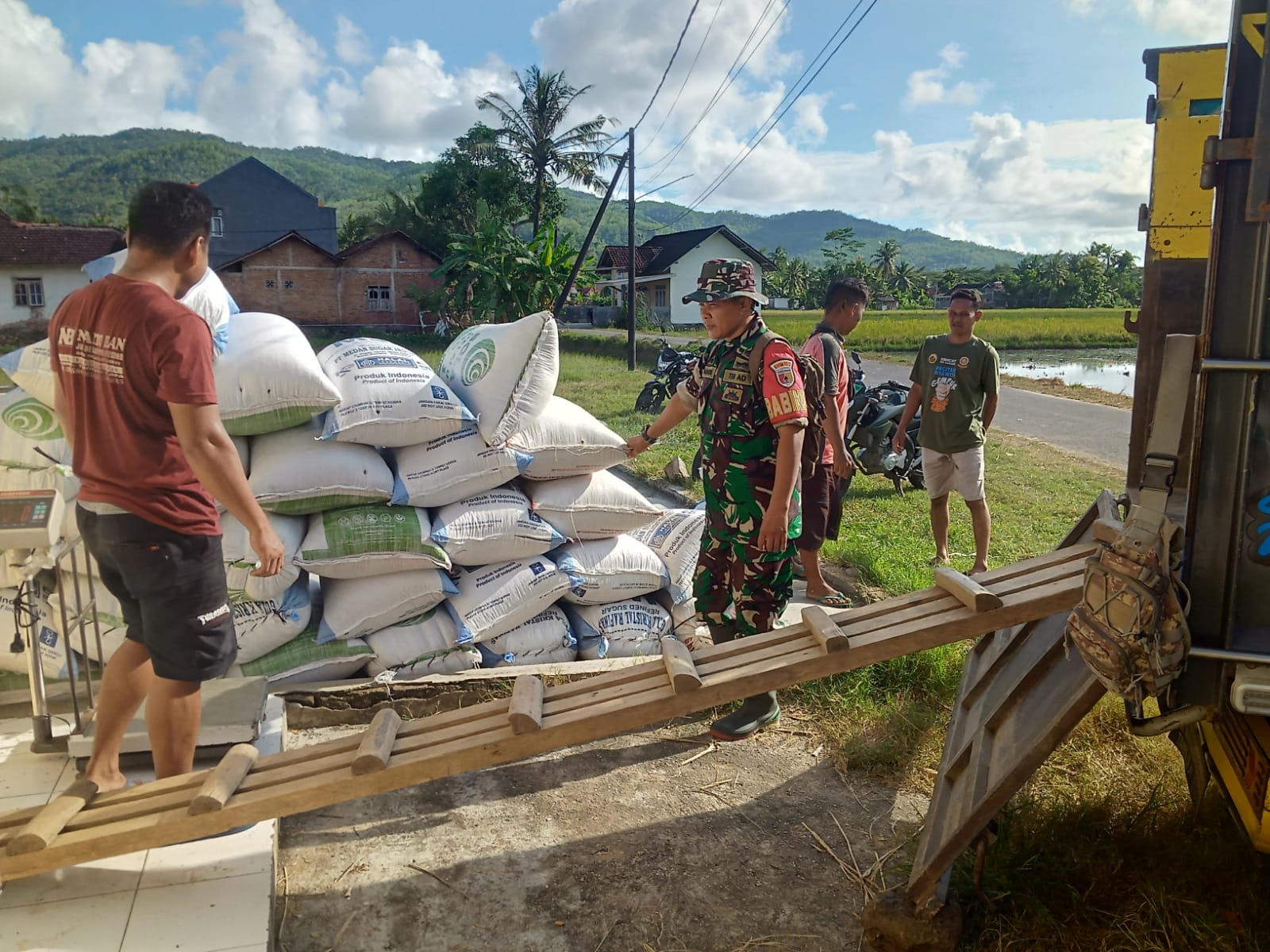 Read more about the article Lembur, TNI Bersama Bulog Serap 21,3 Ton Gabah Petani di Pacitan