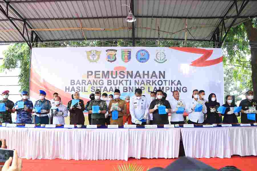 Read more about the article Pemusnahan Narkotika, Pemprov Lampung Komitmen Lindungi Generasi Muda