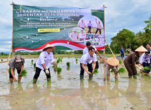 Read more about the article Bupati Egi Ikut Tanam Padi Serentak di 14 Provinsi Sentra Utama Padi Indonesia
