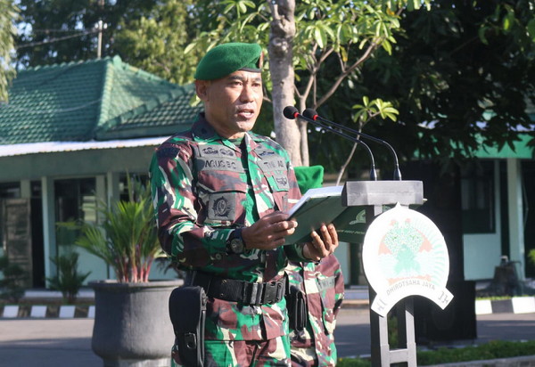 You are currently viewing Kodim Ponorogo Gelar Upacara Bendera 17-an, Irup Bacakan Empat Penekanan Kasad