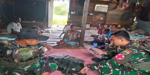 Read more about the article Pos Mur Satgas Yonif 123/Rajawali  Pelayanan Kesehatan Keliling