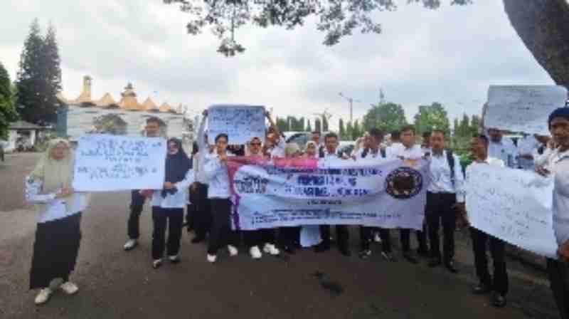 Read more about the article Puluhan Tenaga Honorer Tuntut Kepastian Status ke DPRD