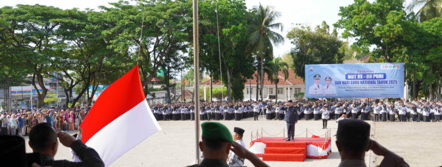 Read more about the article Guru Lampung Selatan Rayakan HUT ke-80 PGRI dengan Nuansa Khidmat dan Humanis