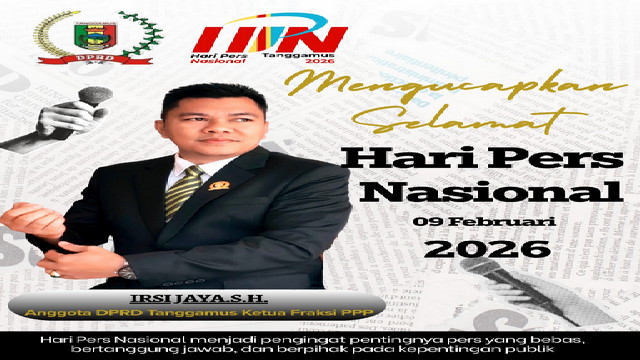 Read more about the article Anggota DPRD Tanggamus Irsi Jaya SH, Mengucapkan Selamat HPN 2026