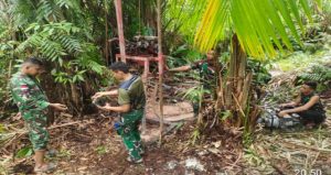 Read more about the article Satgas Yonif 123/Rajawali Bangun Sumur Bor di Kampung Soba