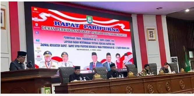 Read more about the article ‎Rapat Paripurna DPRD Bengkulu Masa Persidangan Ke-II Tahun 2026