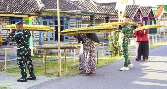 Read more about the article Kemanunggalan di Atas Widik: Cerita Kehangatan Satgas TMMD 129 Bojonegoro Bantu Olah Tembakau Petani Kesongo