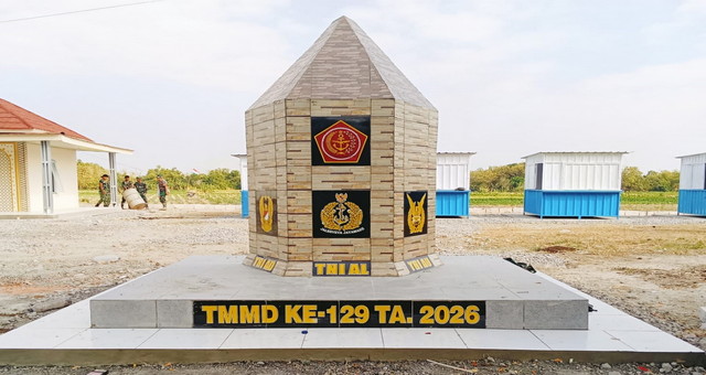Read more about the article Tugu TMMD 129 Bojonegoro Kokoh Berdiri di Rest Area Terpadu Desa Kesongo