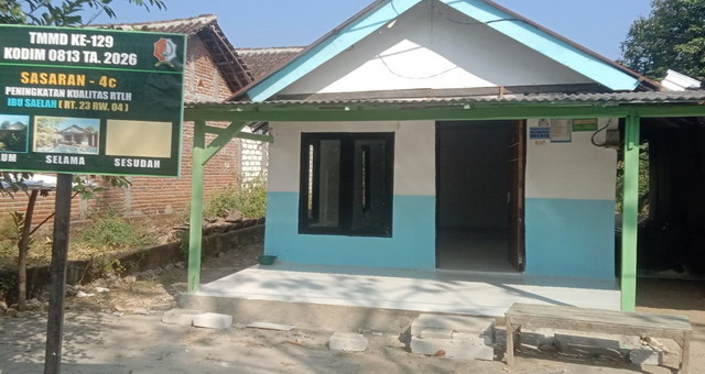 Read more about the article Wajah Baru Desa Kesongo: Sinergi TNI-Rakyat, Rehab 9 Unit Rutilahu TMMD 129 Bojonegoro Tuntas 100 Persen