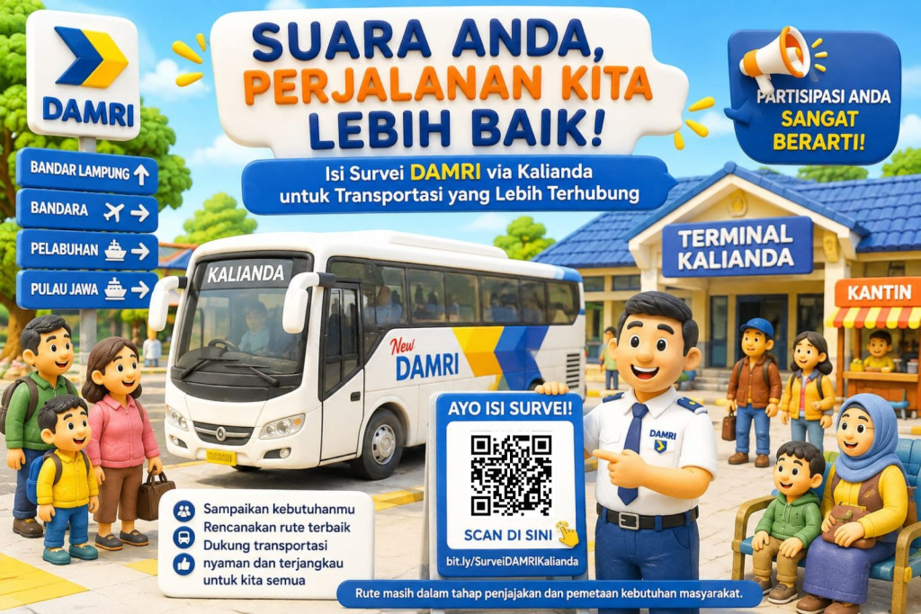 You are currently viewing Pemkab Lampung Selatan Ajak Warga Isi Survei Rute DAMRI via Kalianda