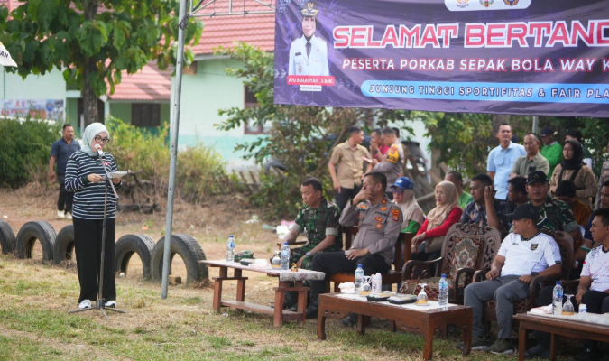 You are currently viewing Bupati Ayu Buka PORKAB Sepak Bola 2026, Dorong Lahirnya Atlet Berprestasi Way Kanan