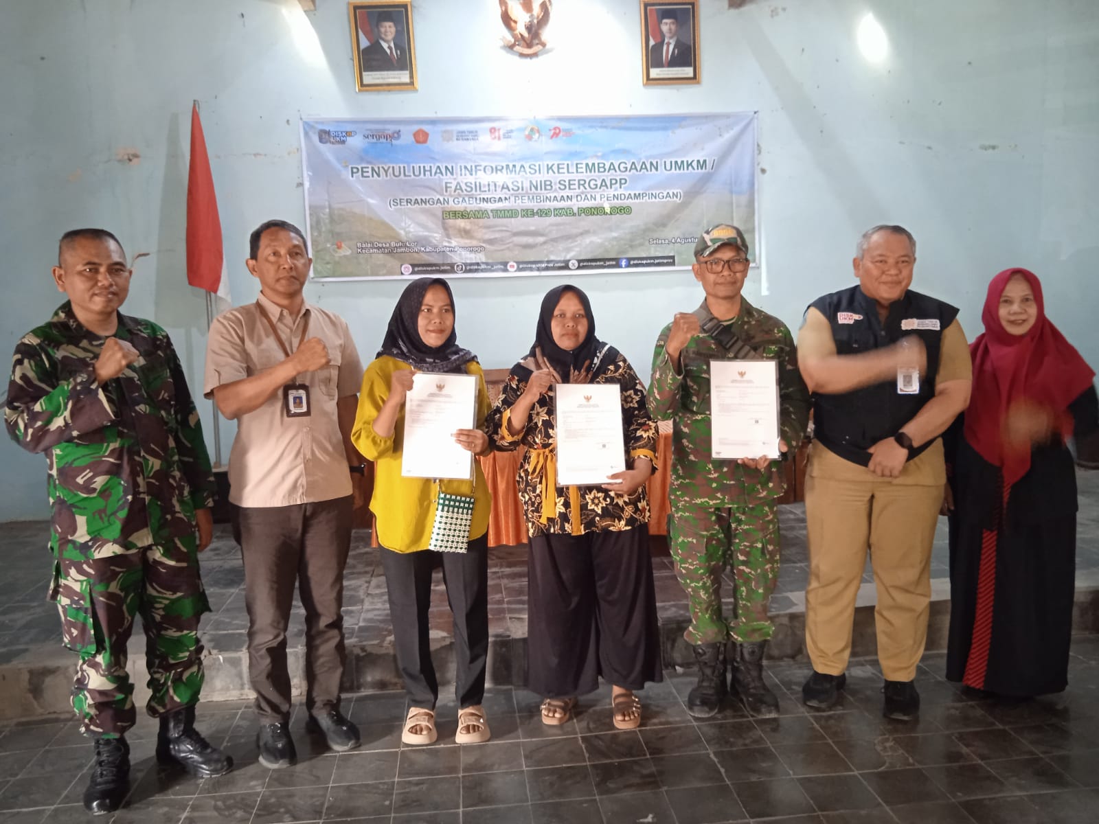 Read more about the article TMMD 129 Bulu Lor Gelar Penyuluhan Informasi Kelembagaan UMKM / Fasilitas NIB SERGAPP
