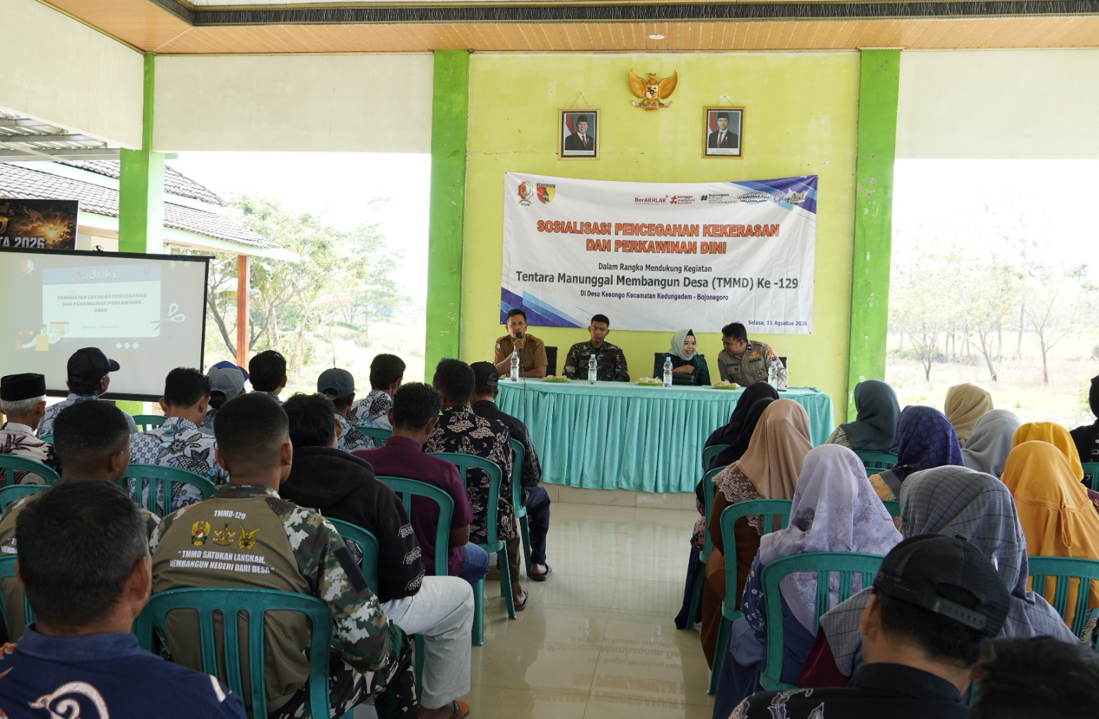 Read more about the article TMMD 129 Bojonegoro Gelar Sosialisasi Pencegahan Kekerasan dan Perkawinan Dini di Kesongo