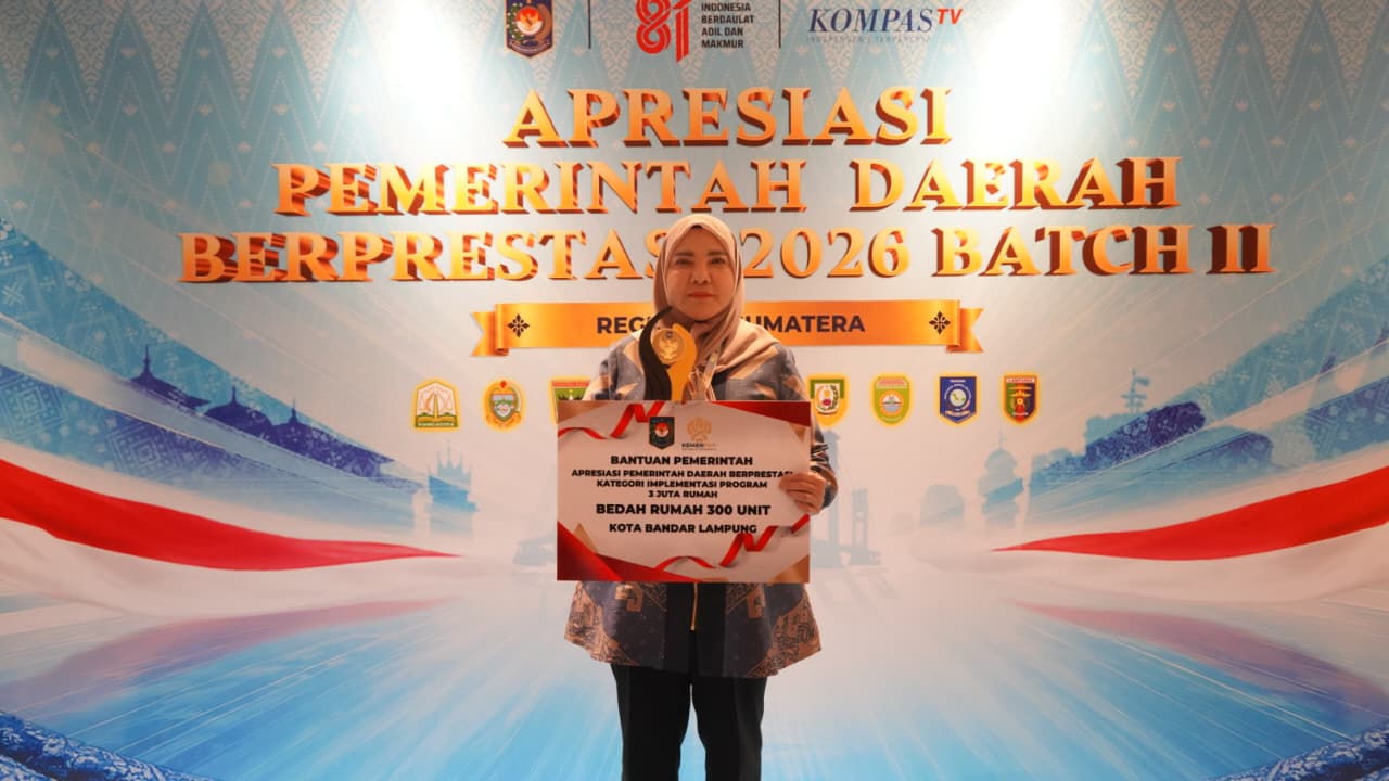 Read more about the article Sukseskan Program 3 Juta Rumah, Pemkot Bandar Lampung Raih Penghargaan