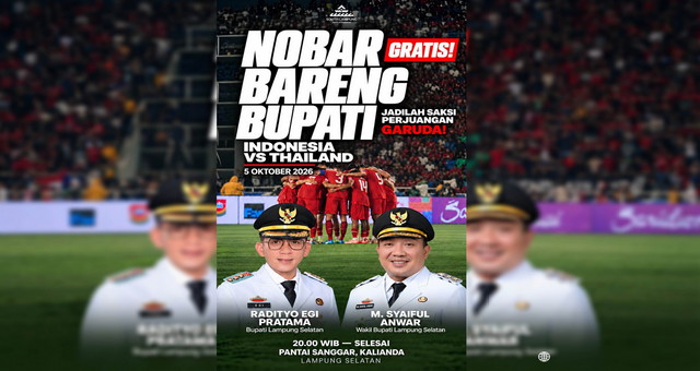 Read more about the article Pemkab Lampung Selatan Gelar Nobar Final Indonesia vs Thailand