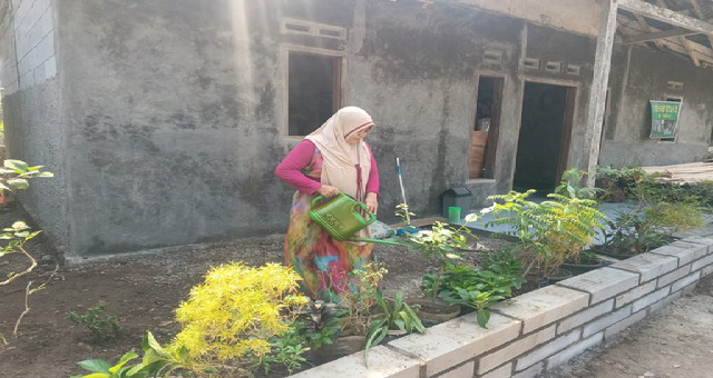 Read more about the article Hadirkan Kesejukan, Rawat Tanaman di Rumah Penerima Bantuan RTLH