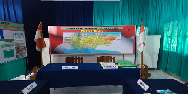 You are currently viewing Posko TMMD Jadi Pusat Kendali Kegiatan, Kapten Arh Parmo Tekankan Pentingnya Lakukan Koordinasi