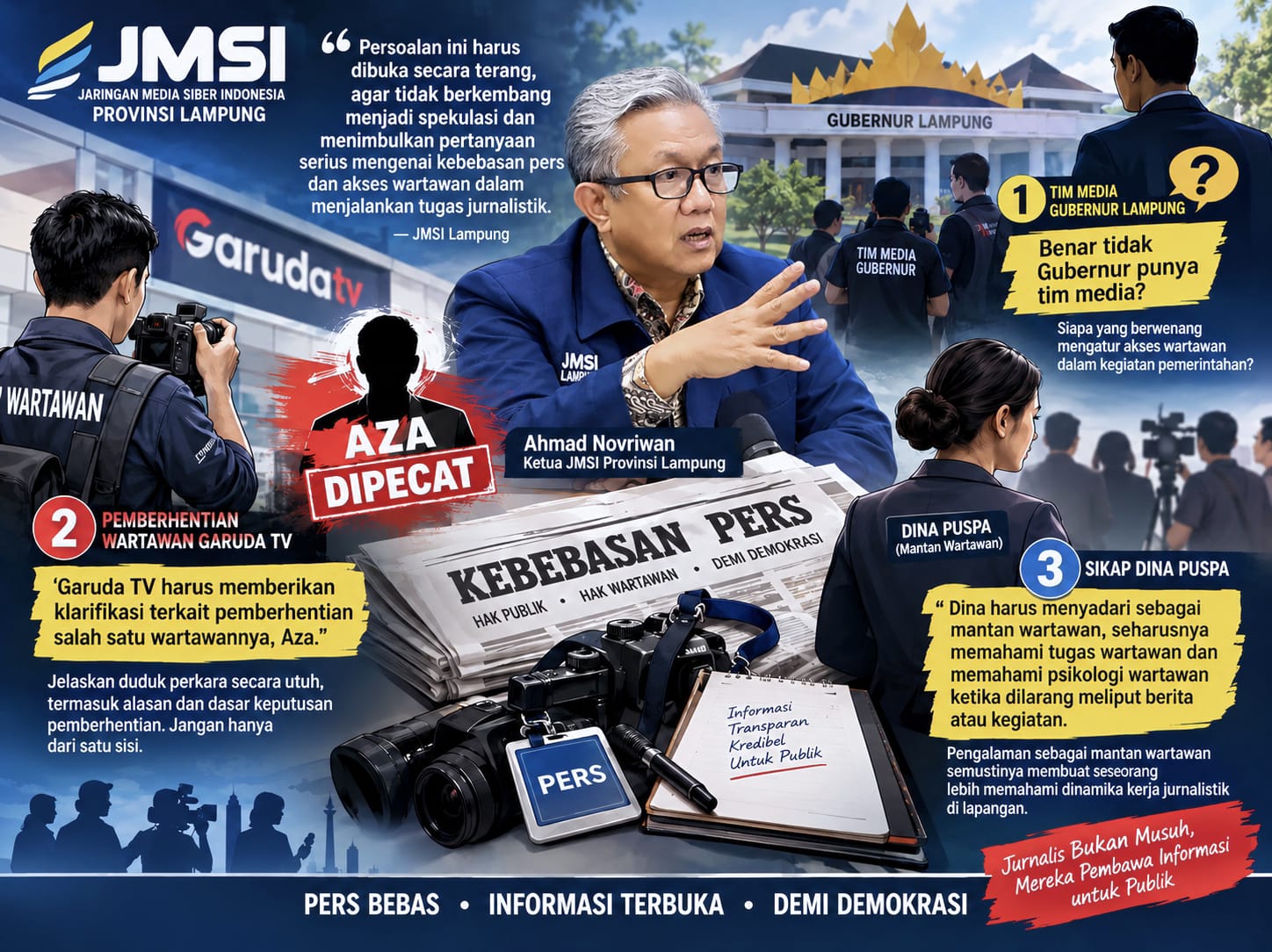 Read more about the article Tim Media Gubernur dan Dugaan Pembatasan Peliputan, Semua Tahan Diri